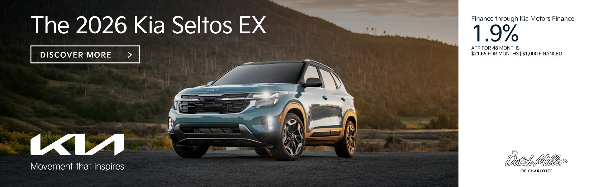 2026 KIA SELTOS EX FINANCE OFFER