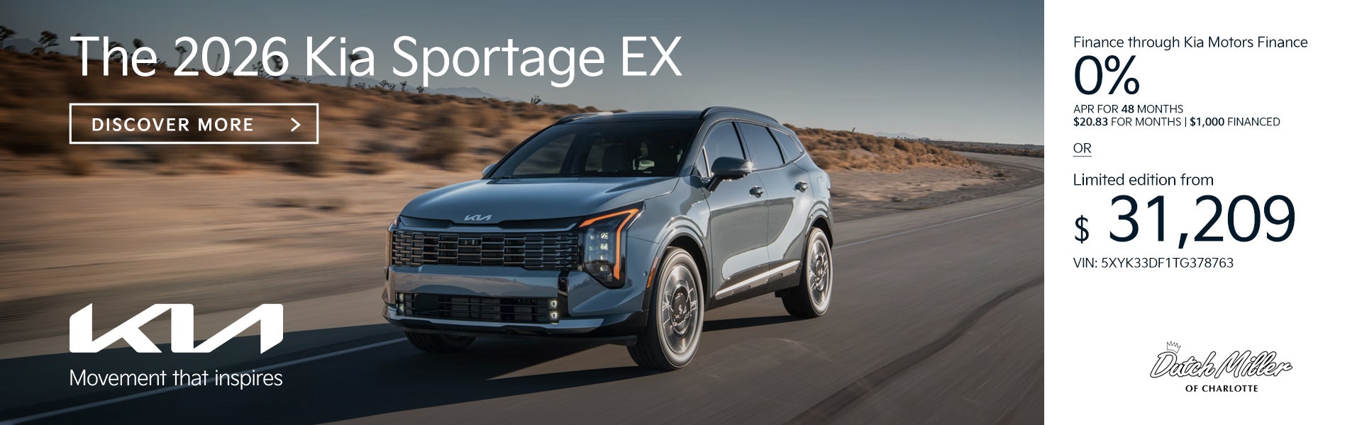 2026 KIA SPORTAGE EX OFFER